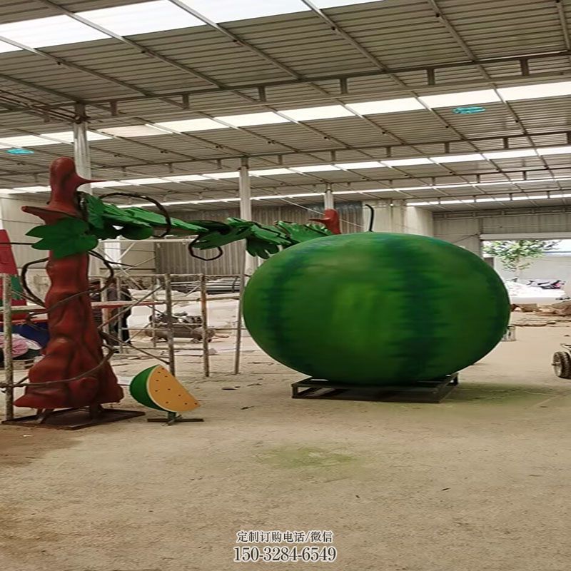 企业西瓜雕塑 广场瓜果雕塑供求 门口雕塑订做