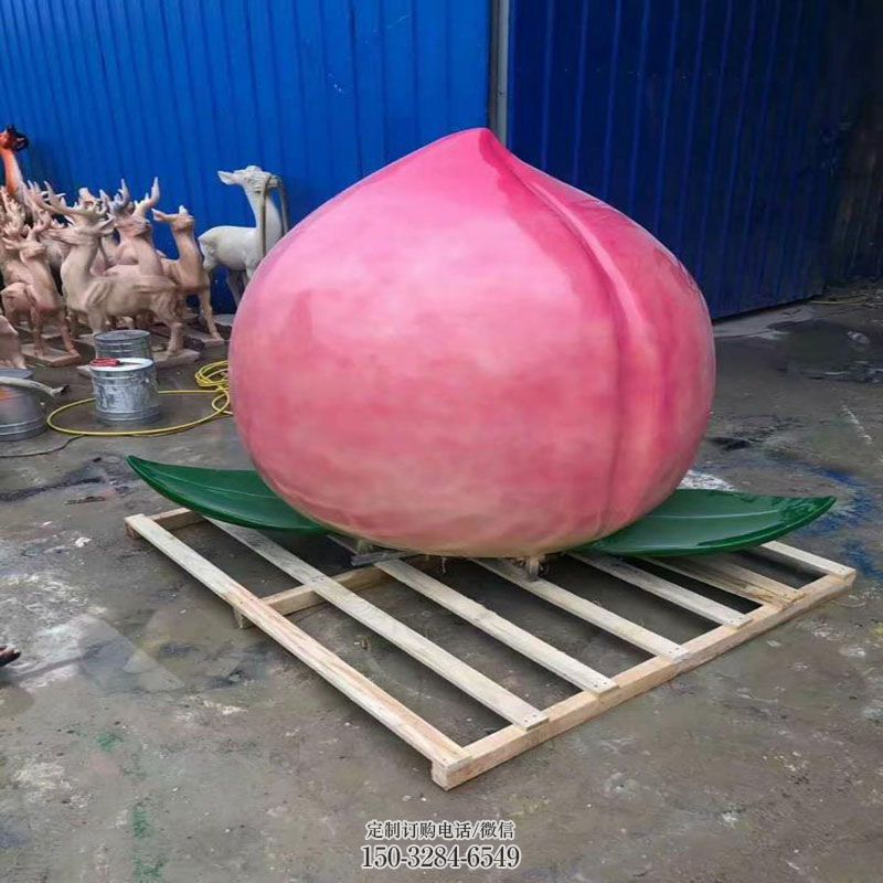 抽象桃子雕塑 景观小品景观雕塑供需 广场果蔬雕塑供求