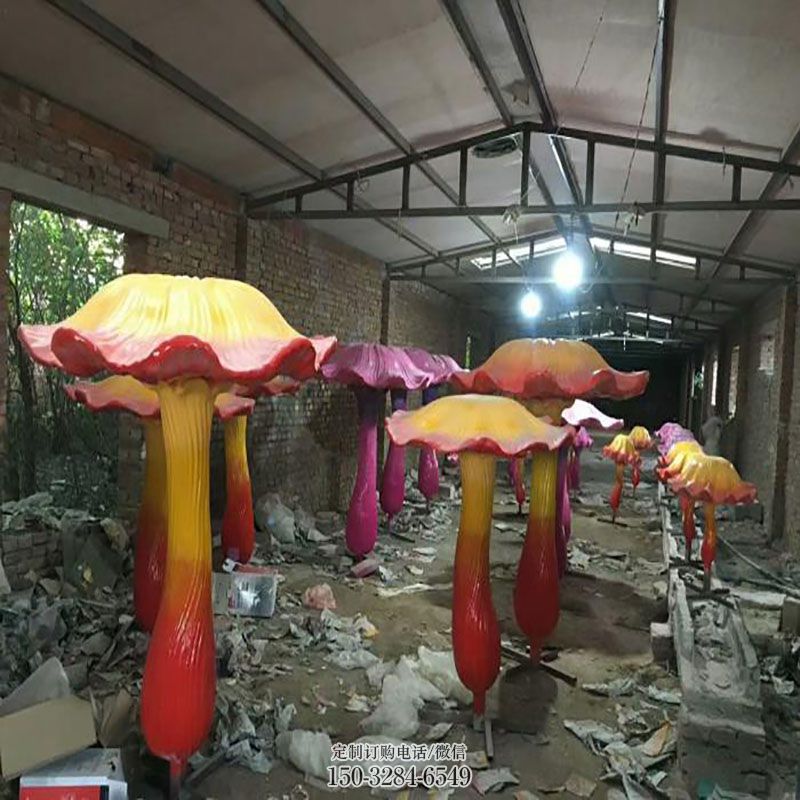 香菇雕塑抽象 园林美陈雕塑摆件订做 园林果蔬雕塑摆件订做