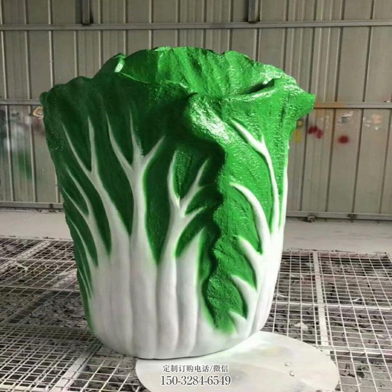 白菜雕塑环形 大白菜雕塑定制预定 景观艺术果蔬雕塑承接