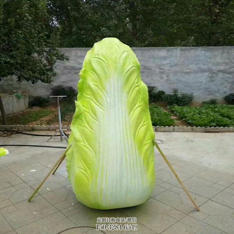 白菜雕塑环形 企业标志大白菜雕塑精选 主题果蔬雕塑提供