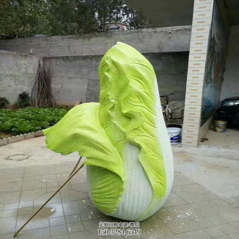 钢结构白菜雕塑 景观艺术大白菜雕塑承接 果蔬雕塑订做通用