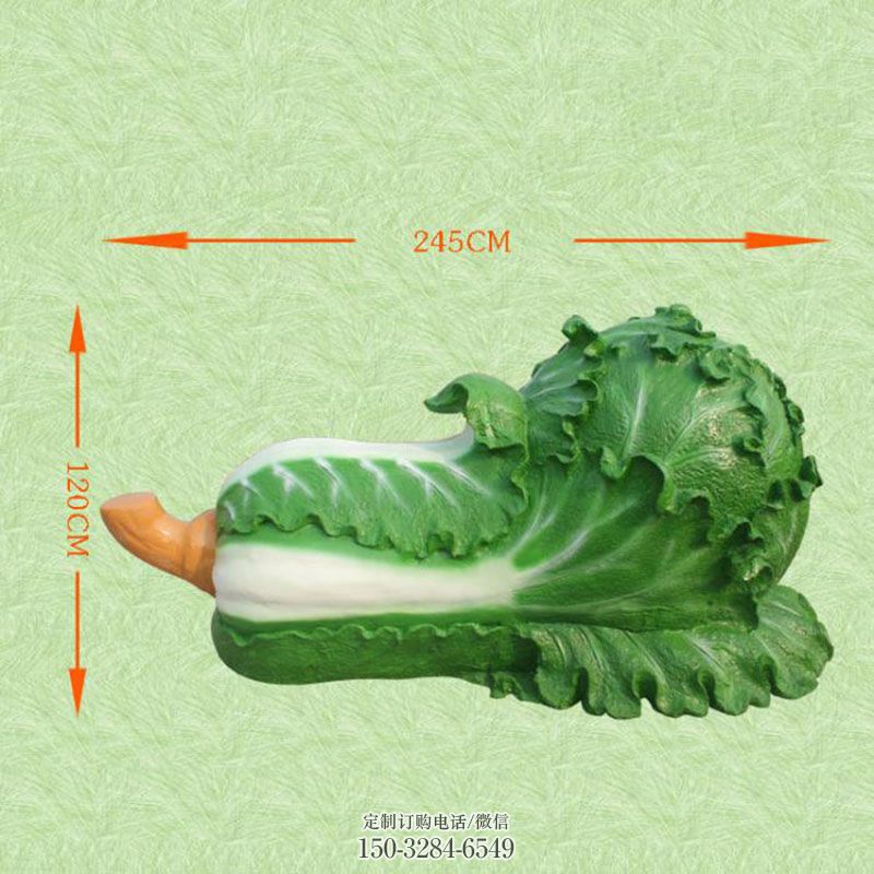 艺术白菜雕塑 景区大白菜雕塑优选 户外果蔬雕塑供给