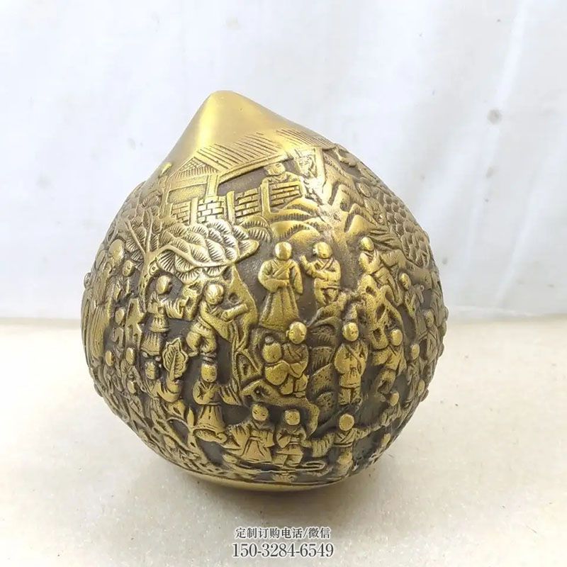 钢结构寿桃雕塑 景观艺术水果雕塑承接 雕塑订做通用