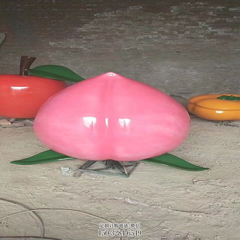 寿桃雕塑生产 景观小品水果雕塑供需 公园景观雕塑供求