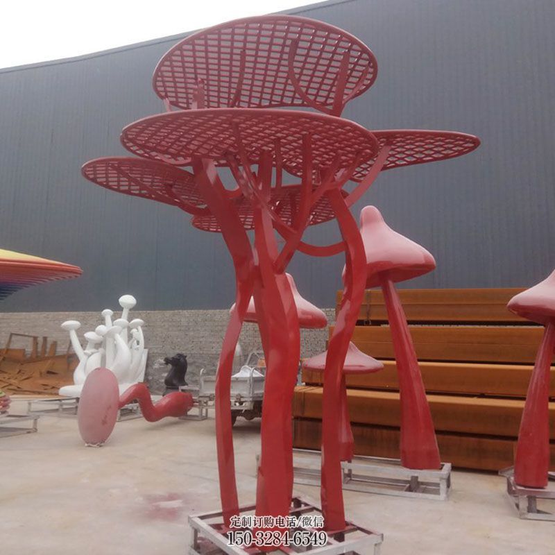 抽象蘑菇雕塑 景观小品雕塑供需 广场果蔬雕塑供求