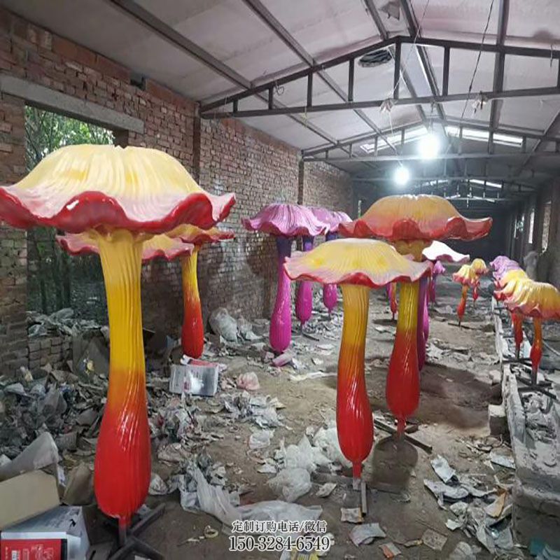 钢铸蘑菇雕塑 雕塑工艺服务商 公园景观果蔬雕塑供求