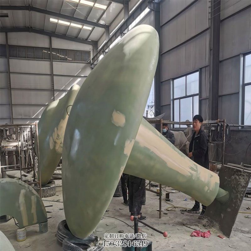 蘑菇雕塑环形 各类雕塑标准 烤漆果蔬雕塑制造商