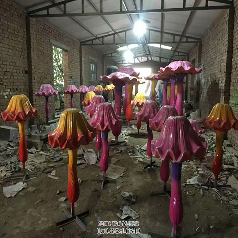 蘑菇雕塑环形 企业标志雕塑精选 主题果蔬雕塑提供