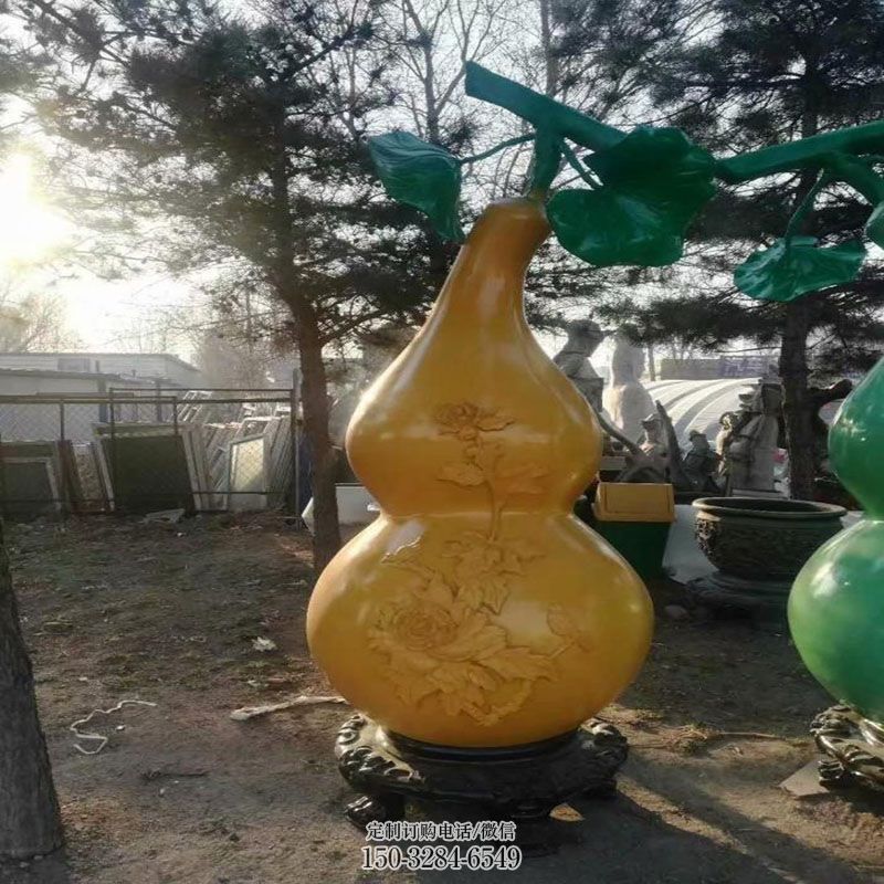 大型葫芦雕塑 户外雕塑摆放制作 广场玻璃钢葫芦雕塑供求