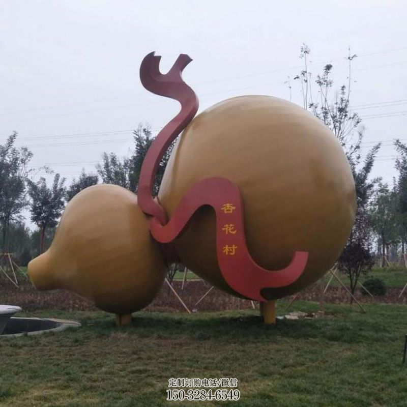 锻钢葫芦雕塑 雕塑主题定做 企业标志玻璃钢葫芦雕塑精选